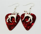 Greyhound Charm Guitar Pick Earrings - Pick Your Color