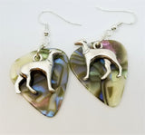 Greyhound Charm Guitar Pick Earrings - Pick Your Color