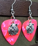 CLEARANCE Guinea Pig Charm Guitar Pick Earrings - Pick Your Color