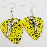 CLEARANCE Revolver Charms Guitar Pick Earrings - Pick Your Color