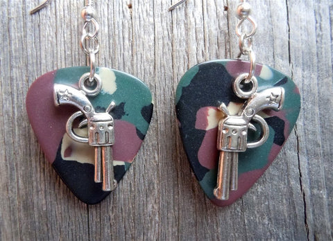 CLEARANCE Revolver Charms Guitar Pick Earrings - Pick Your Color