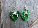 CLEARANCE Small Crossed Guns Charm Guitar Pick Earrings - Pick Your Color