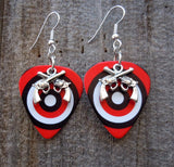 CLEARANCE Small Crossed Guns Charm Guitar Pick Earrings - Pick Your Color