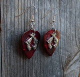 CLEARANCE Crossed Ornate Guns Charms Guitar Pick Earrings - Pick Your Color