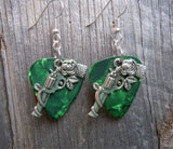 CLEARANCE Revolvers with Roses Charm Guitar Pick Earrings - Pick Your Color