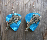 CLEARANCE Revolvers with Roses Charm Guitar Pick Earrings - Pick Your Color