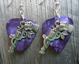 CLEARANCE Revolvers with Roses Charm Guitar Pick Earrings - Pick Your Color
