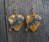CLEARANCE Revolvers with Roses Charm Guitar Pick Earrings - Pick Your Color