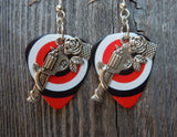 CLEARANCE Revolvers with Roses Charm Guitar Pick Earrings - Pick Your Color
