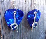 CLEARANCE Gymnast Doing a Handstand Charm Guitar Pick Earrings - Pick Your Color