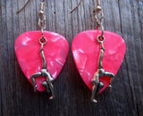 CLEARANCE Gymnast Doing a Handstand Charm Guitar Pick Earrings - Pick Your Color