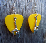 CLEARANCE Gymnast Doing a Handstand Charm Guitar Pick Earrings - Pick Your Color