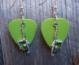 CLEARANCE Gymnast Doing a Handstand Charm Guitar Pick Earrings - Pick Your Color