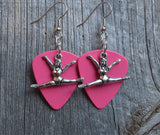 CLEARANCE Gymnast Doing a Split Charm Guitar Pick Earrings - Pick Your Color