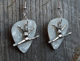 CLEARANCE Gymnast Doing a Split Charm Guitar Pick Earrings - Pick Your Color