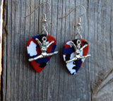 CLEARANCE Gymnast Doing a Split Charm Guitar Pick Earrings - Pick Your Color