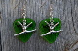 CLEARANCE Gymnast Doing a Split Charm Guitar Pick Earrings - Pick Your Color