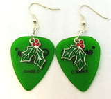 Holly Charm Guitar Pick Earrings - Pick Your Color