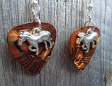 CLEARANCE Horse Charm Guitar Pick Earrings - Pick Your Color