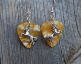 CLEARANCE Horse Rearing Up Charm Guitar Pick Earrings - Pick Your Color