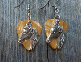 CLEARANCE Large Horse Head Charm Guitar Pick Earrings - Pick Your Color