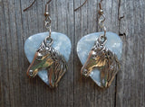 CLEARANCE Large Horse Head Charm Guitar Pick Earrings - Pick Your Color