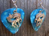 CLEARANCE Cartoonish Horse Charm Guitar Pick Earrings - Pick Your Color