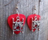 CLEARANCE Horse Head Charm Guitar Pick Earrings - Pick Your Color