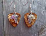 Horse Head Charm Guitar Pick Earrings - Pick Your Color