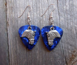 Horse Head Charm Guitar Pick Earrings - Pick Your Color