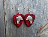 Horse Head Charm Guitar Pick Earrings - Pick Your Color