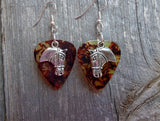 Horse Head Charm Guitar Pick Earrings - Pick Your Color
