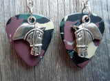 Horse Head Charm Guitar Pick Earrings - Pick Your Color