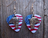 Horse Head Charm Guitar Pick Earrings - Pick Your Color