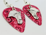 Horse Head Charm Guitar Pick Earrings - Pick Your Color