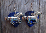 CLEARANCE Large Horse Running Charm Guitar Pick Earrings - Pick Your Color