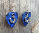CLEARANCE Horseshoe Charm Guitar Pick Earrings - Pick Your Color