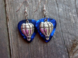CLEARANCE Hot Air Balloon Charm Guitar Pick Earrings - Pick Your Color