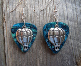 CLEARANCE Hot Air Balloon Charm Guitar Pick Earrings - Pick Your Color