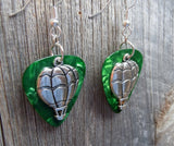 CLEARANCE Hot Air Balloon Charm Guitar Pick Earrings - Pick Your Color