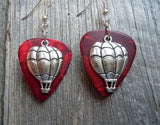 CLEARANCE Hot Air Balloon Charm Guitar Pick Earrings - Pick Your Color