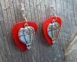 CLEARANCE Hot Air Balloon Charm Guitar Pick Earrings - Pick Your Color