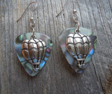 CLEARANCE Hot Air Balloon Charm Guitar Pick Earrings - Pick Your Color