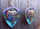 CLEARANCE Hot Air Balloon Charm Guitar Pick Earrings - Pick Your Color