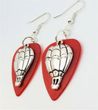 CLEARANCE Hot Air Balloon Charm Guitar Pick Earrings - Pick Your Color