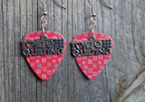 CLEARANCE I Heart Quilting Charm Guitar Pick Earrings - Pick Your Color