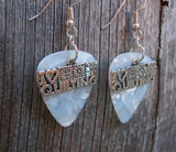 CLEARANCE I Heart Quilting Charm Guitar Pick Earrings - Pick Your Color