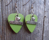 CLEARANCE I Heart Swimming Charm Guitar Pick Earrings - Pick Your Color