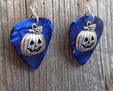 CLEARANCE Jack O' Lantern Charm Guitar Pick Earrings - Pick Your Color