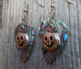 CLEARANCE Jack O' Lantern Charm Guitar Pick Earrings - Pick Your Color